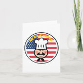 Welkom chef-kok met Amerikaanse vlag Kaart (Voorkant)