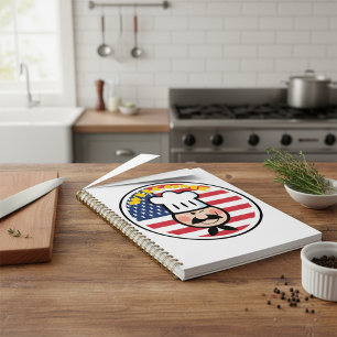 Welkom chef-kok met Amerikaanse vlag Planner