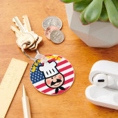 Welkom chef-kok met Amerikaanse vlag Sleutelhanger