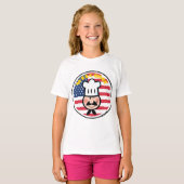 Welkom chef-kok met Amerikaanse vlag T-shirt (Voorkant volledig)