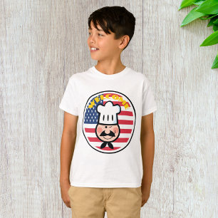 Welkom chef-kok met Amerikaanse vlag T-shirt