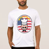 Welkom chef-kok met Amerikaanse vlag T-shirt (Voorkant)