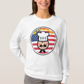 Welkom chef-kok met Amerikaanse vlag T-shirt (Voorkant)