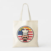 Welkom chef-kok met Amerikaanse vlag Tote Bag (Achterkant)