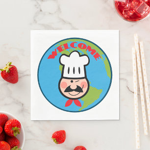 Welkom Chef Lieve Tekenfilm Kok Servet