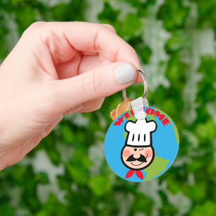 Welkom Chef Lieve Tekenfilm Kok Sleutelhanger