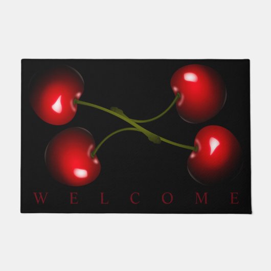 Welkom Cherry Doormat - Aangepaste kleuren Deurmat (Voorkant)