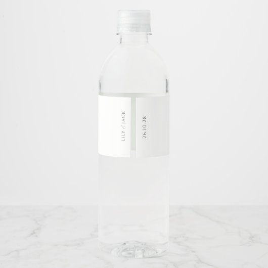 Welkom | Chic Blauwe Hortensia Bruiloft Waterfles Etiket (Achterkant)