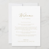 Welkom Chic Calligraphy Gold Wedding (Voorkant)