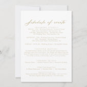 Welkom Chic Calligraphy Gold Wedding (Achterkant)