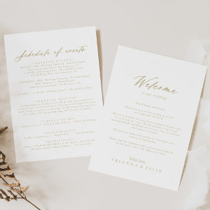 Welkom Chic Calligraphy Gold Wedding