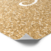 Welkom Chic Gold Glitter Ombre kerstparty Poster (Hoek)
