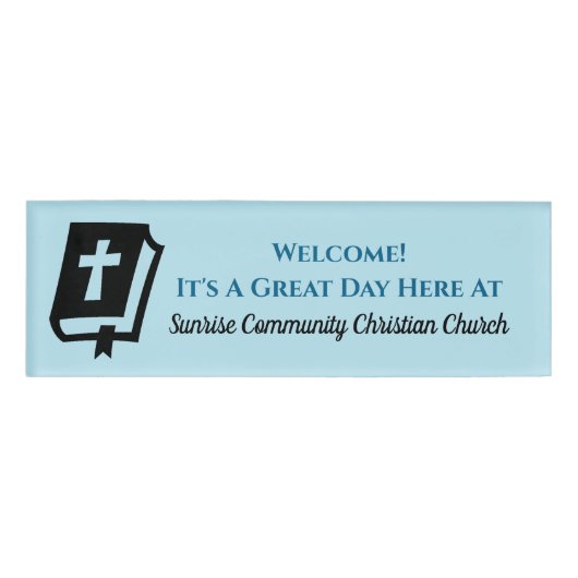 Welkom Christelijke kerk Greeter Usher Naambadge (Voorkant)