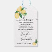 Welkom Citroenen bruiloft gunst Cadeaulabel (Voorkant)