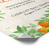 Welkom Citrus Sinaasappel Mimosa Tafelbord Poster (Hoek)