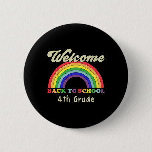 Welkom Ck naar school 4e klas leraar leerling Rai Ronde Button 5,7 Cm
