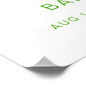 Welkom Clementine Sinaasappel Fruit Baby shower Poster (Hoek)