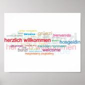 Welkom Colorful Multiple Language Poster (Voorkant)