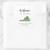 Welkom Colour Virginia Wedding Bag Vierkante Sticker (Tas)