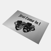 Welkom comedy- en tragedie-bioscoopmaskers deurmat (Schuin)