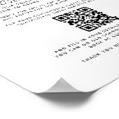 Welkom contactloze QR code gast register palm Poster (Hoek)