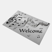 Welkom Cool Muzieknoten Deurmat (Schuin)