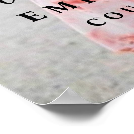 Welkom Couple's Shower Foto Digitaal of Poster (Hoek)