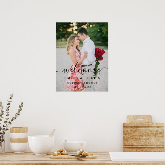 Welkom Couple's Shower Foto Digitaal of Poster (Keuken)