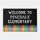 Welkom Crayons School-deur Deurmat (Voorkant)