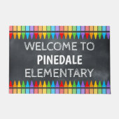 Welkom Crayons School-deur Deurmat (Voorkant)