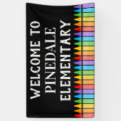 Welkom Crayons School Spandoek (Verticaal)