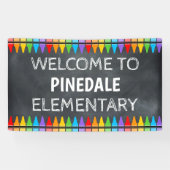 Welkom Crayons School Spandoek (Horizontaal)