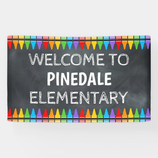 Welkom Crayons School Spandoek (Horizontaal)
