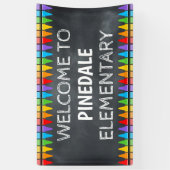 Welkom Crayons School Spandoek (Verticaal)