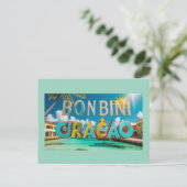 Welkom Curaçao ansichtkaart Feestdagenkaart (Staand voorkant)