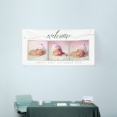 Welkom Custom Made 3 Foto Portret Lijst Wit Spandoek (Beurs)