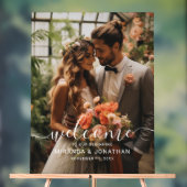 'Welkom' Custom Photo Wedding Acryl Bord (Neutraal)