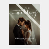 'Welkom' Custom Photo Wedding Foam Board Acryl Bord (Voorkant)