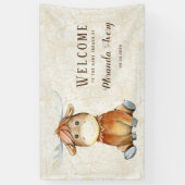 Welkom Cute Moose Animal Print Baby shower Spandoek (Verticaal)