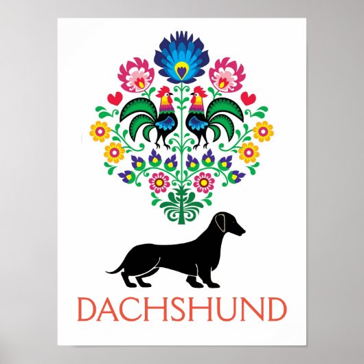 Welkom dachshund-teken poster (Voorkant)