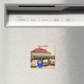 Welkom Dame bij Coffee Shop Magneet (Insitu (Vaatwasser))