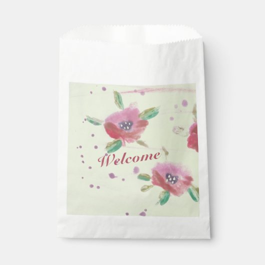 Welkom dames Flowered Event Bedankzakje (Voorkant)