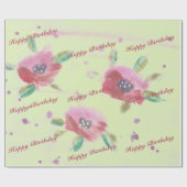 Welkom dames Flowered Event Cadeaupapier (Vlak)