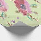 Welkom dames Flowered Event Cadeaupapier (Hoek)