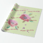 Welkom dames Flowered Event Cadeaupapier (Uitgerold)