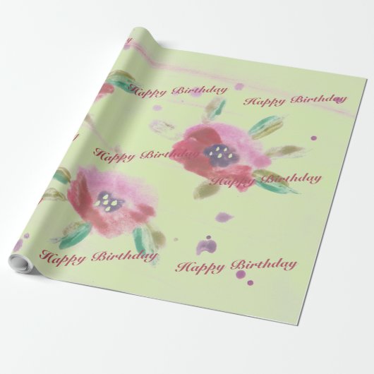 Welkom dames Flowered Event Cadeaupapier (Uitgerold)
