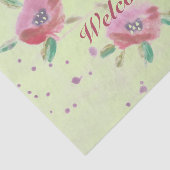 Welkom dames Flowered Event Tissuepapier (Detail)