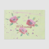 Welkom dames Flowered Event Tissuepapier (Voorkant)