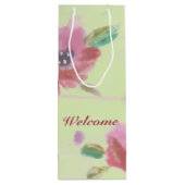 Welkom dames Flowered Event Wijn Cadeautas (Achterkant)