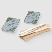 Welkom & Dank u Trouwgasten Elegant Leaf Handwaaier (Niet-gemonteerd)